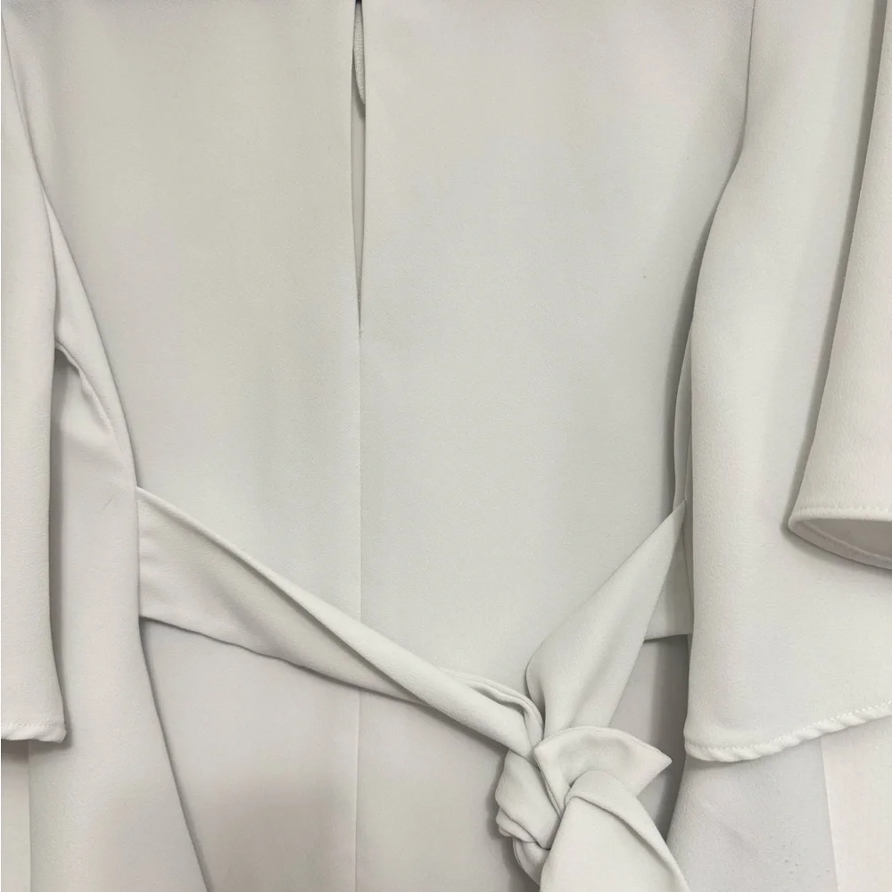 Zara White Tie-Front Blouse - Picture 4 of 6